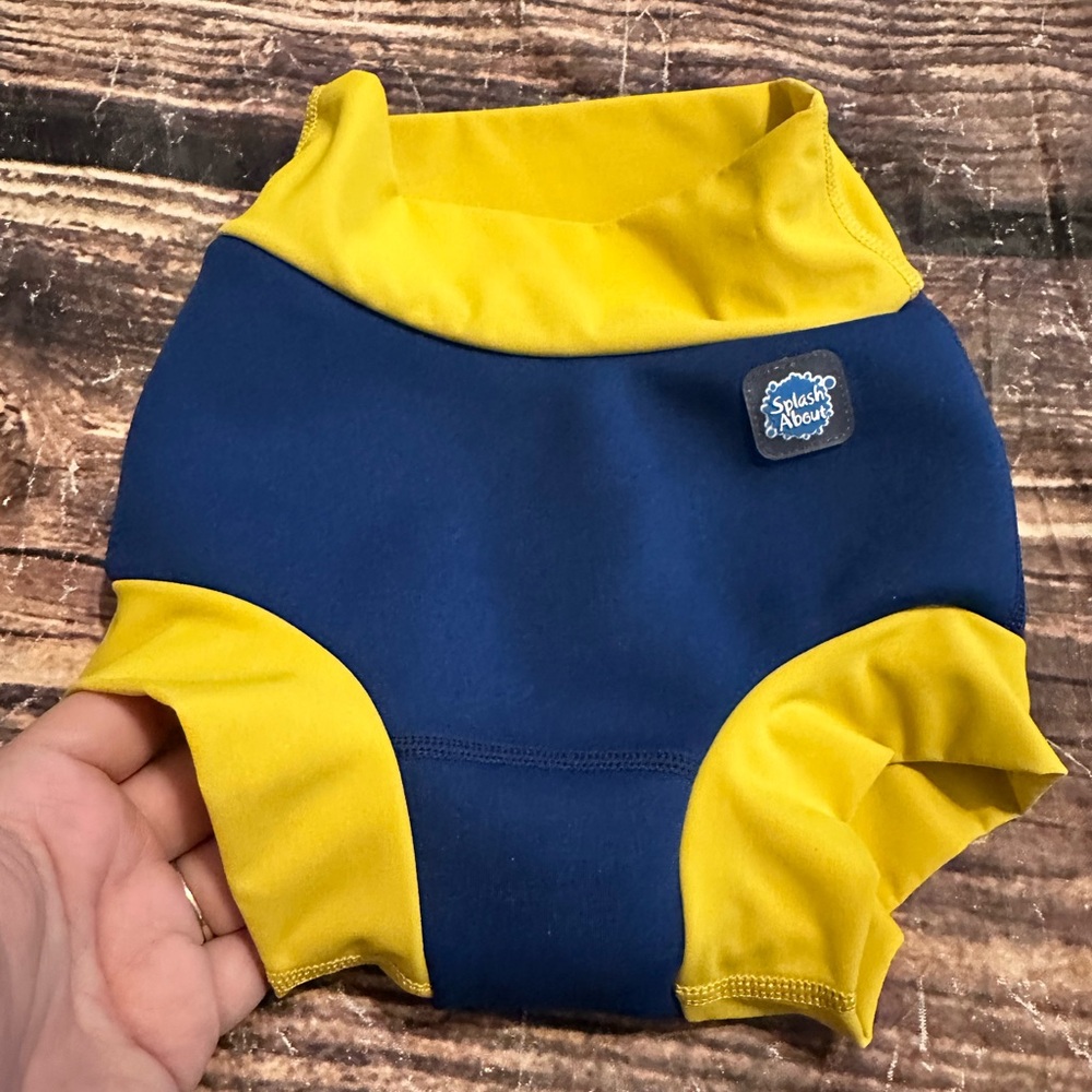 Splash About Happy Nappy Swim Diaper - Navy and Yellow 2-3 years